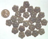 25 15mm Black Diamond with Topaz Marble Flowers